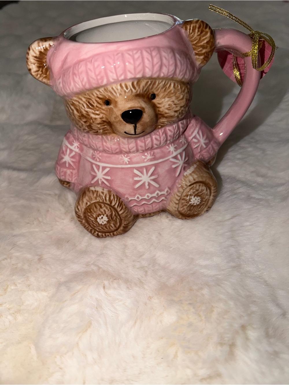 Pink Teddy Bear Ceramic Mug - Home Accents